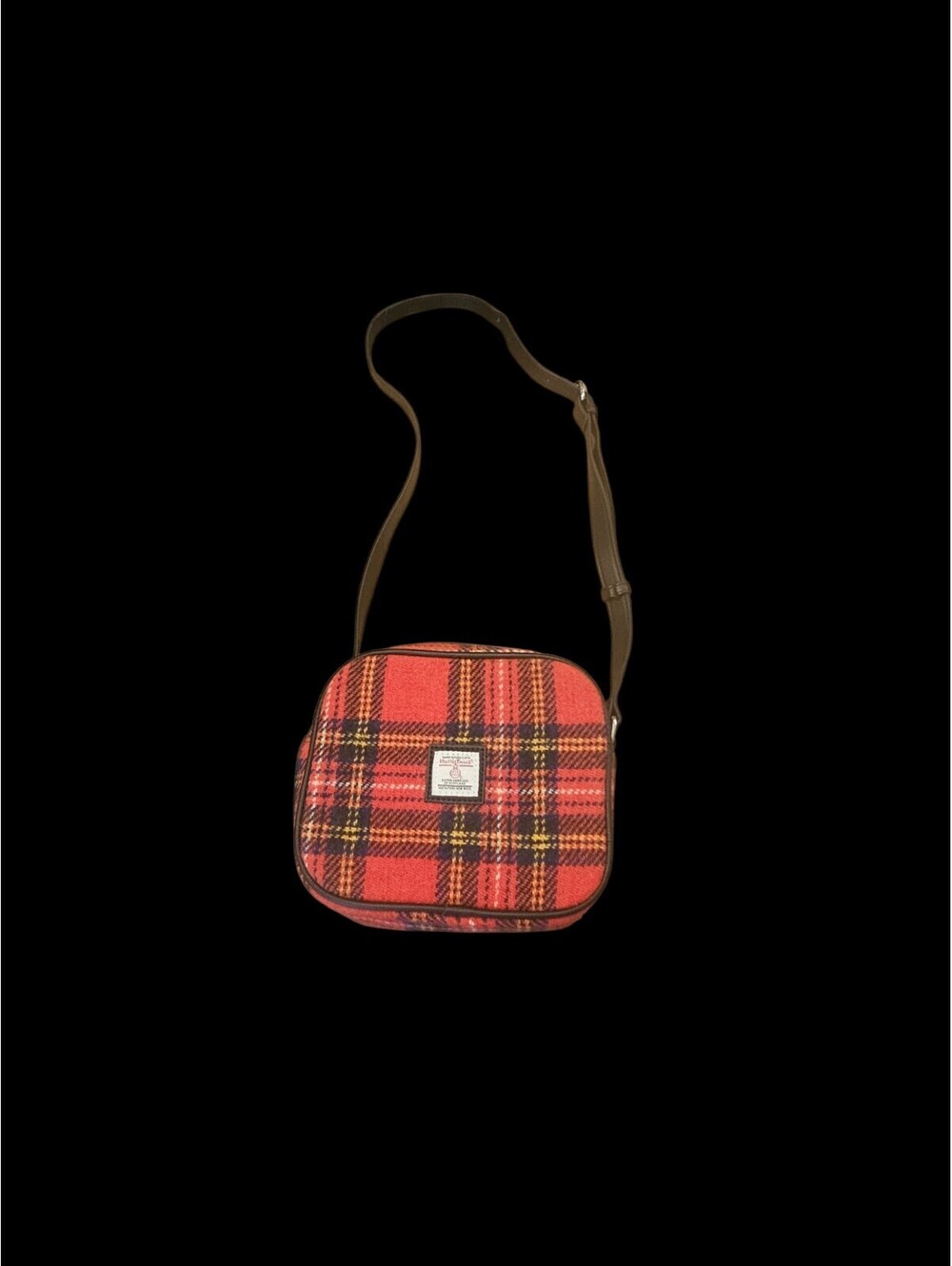Harris Tweed Crossbody Mini Bag Royal Stewart Red Plaid Tartan Glen Appin Purse